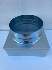 RIDUZIONE ADATTATORE ZINCATA PER CANNA FUMARIA DA QUADRA A TONDA