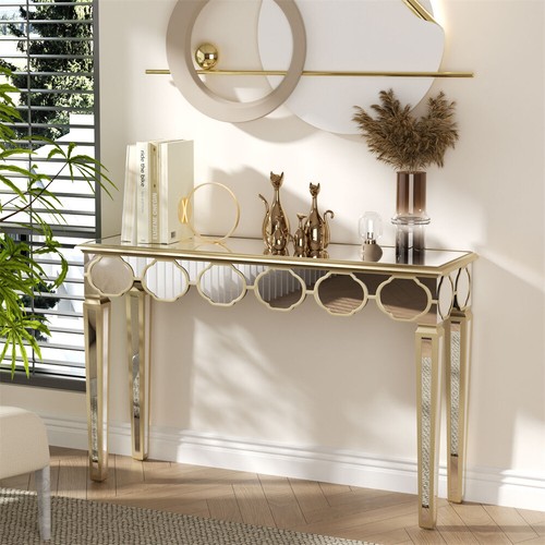 Modern mirrored console - mirrored, table