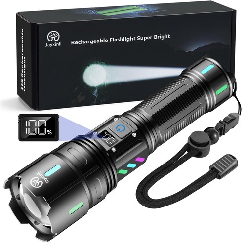 Jayxinli torcia led potente - torcia,