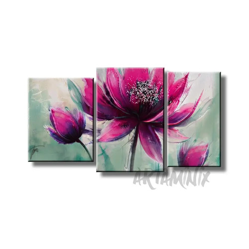 Quadri moderni fiore fucsia - quadri, e