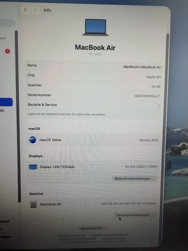 Macbook air 2020 - 2020, m1