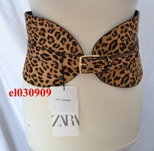 CINTURA FASCIA DONNA ZARA NUOVA MULTICOLORE STAMPA LEOPARDO TAGLIA 80 / US 30 / UK 30