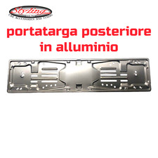 PORTATARGA AUTO POSTERIORE IN ALLUMINIO grigio UNIVERSALE TARGHE DAL 1999 IN POI