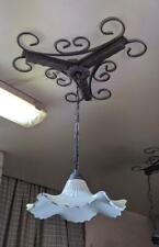 LAMPADARIO PLAFONIERA RUSTICO FERRO BATTUTO TERRACOTTA 1 LUCE soffitto