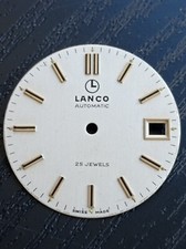 Raro quadrante LANCO AUTOMATIC 25 JEWELS per orologio vintage 28,8 mm SWISS MADE