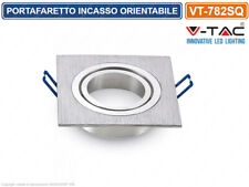 V-TAC VT-782SQ PORTAFARETTO ORIENTABILE QUADRATO INCASSO LAMPADE GU10 MR16 3606