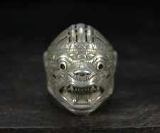 2CM China Antique silver Ring