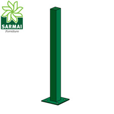 Paletto palo quadro quadrato plastificato 60x60 per recinzione modulare staffa