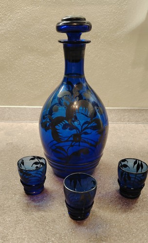 Servizio rosolio vintage blu - servizio,
