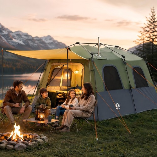 Tenda campeggio gatto notte - campeggio,