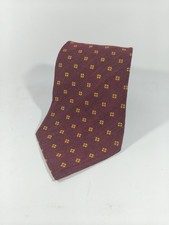 BYBLOS cravatta tie100%seta silk  Bordo Giallo  geometrico A Righe necktie A881