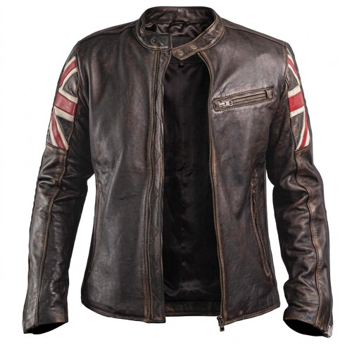 Giacca biker uomo pelle