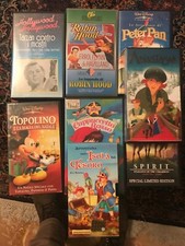 VHS walt disney videocassette lotto 8 classici  cartoni