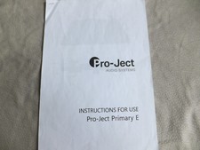 Giradischi Pro Ject Primary E -copia manuale operativo / istruzioni per utente 