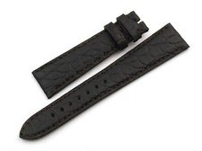 Cinturino Orologio Vera Pelle Coccodrillo 20/16mm Testa di Moro Made Italy New