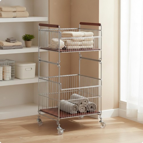Carrello portabiancheria con - portabiancheria,