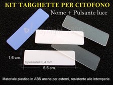 TARGHETTA TARGA CITOFONO NOME