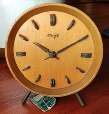 Rara Sveglia anni 50 Kienzle in legno teak DESIGN KIENZLE orologio da tavolo