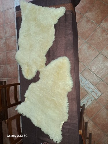 Set tappeti vera lana pelle - lana, e
