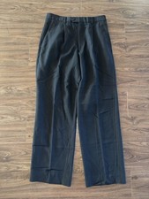Armani Collezioni Pantalone Uomo 32 Nero Pantalone Abito Texturizzato Pieghettato Formale