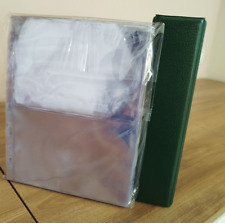 raccoglitore verde con 50 fogli trasparenti 2 tasche per cartoline banconotefoto