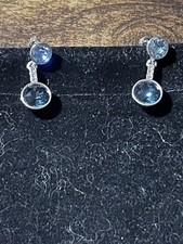 Orecchini pendenti a perno blu