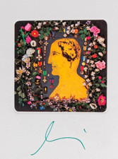 ENRICO BAJ (1924 - 2003) LITOGRAFIA autoritratto 1981 con catalogo Bolaffi Arte