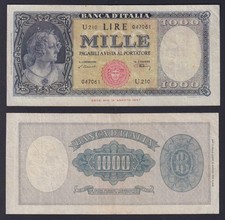 Banconota Italia 1000 lire