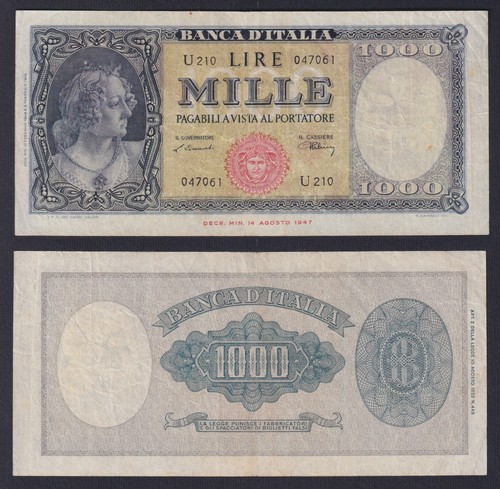 Banconota italia 1000 - banconota,