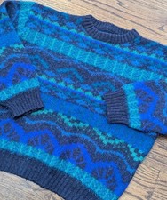 Icewear Maglione Donna Tg S Geometrico Lana Nordica Pescatore Islanda Made Fairisle