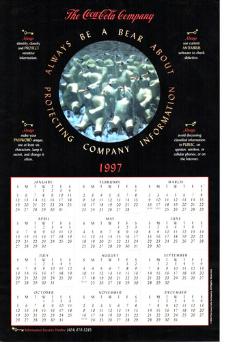Coca cola calendario 0rsi - coca-cola,