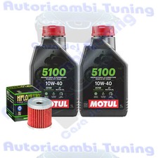 Kit Tagliando Olio Motul 5100 10W40 + Filtro Per Hyosung GT250 R Comet 2009>2015
