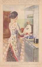 A9388) SOCIETA' ANGLO ROMANA PER L'ILLUMINAZIONE DI ROMA, CUCINA A GAS. VG.