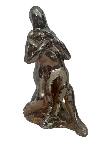Scultura ceramica riflessata