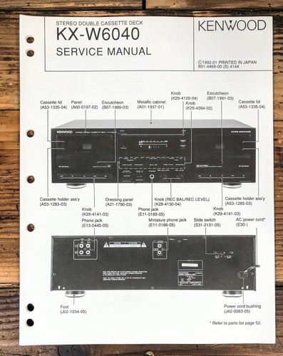 Kenwood w6040 manuale di - kenwood,