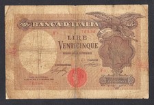 Italia banconota 25 lire - italia,