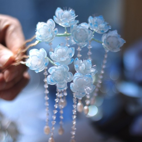 Spilla per capelli hanfu fiore - per,