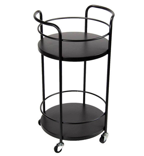 Carrello metallo nero tondo - nero, 2