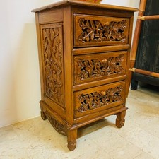 Comodino etnico legno teak