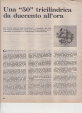 advertising -NEWS MOTORE SUZUKI 50 TRE CILINDRI  1970 -JAPANESE ENGINE  MOTO GP
