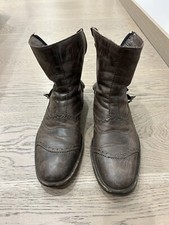 Belstaff Pelle Stivali Scarpe Testa Di Moro Taglia 40