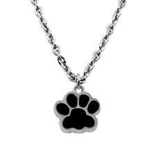 Collana ZAMPA cane gatto NERO