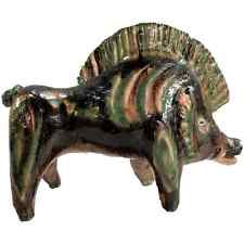 Guido Gambone scultura di cinghiale in ceramica smaltata