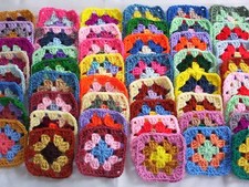 ***  20-4" GRANNY SQUARES BLOCKS 4 AFGHAN, AFGHANS *ASSORTED
