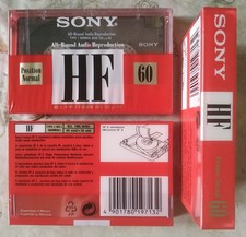 Lotto 3 Audiocassette Sony HF 60 - Made in Mexico  1992 - Sealed Sigillate Nuove