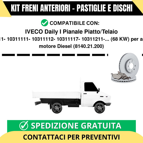Kit freni anteriori iveco - kit,