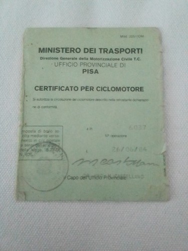 Libretto originale piaggio - libretto,