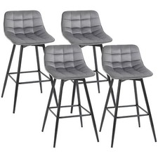 HOMCOM Set 4 Sgabelli da Bar
