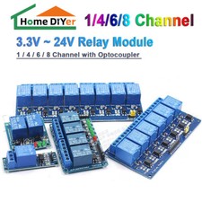 Modulo relè 3.3V/5V/12V/24V con optoaccoppiatore 1/4/6/8 canali per Arduinos Pi
