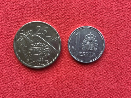 Pesetas 1957 1 - +, peseta